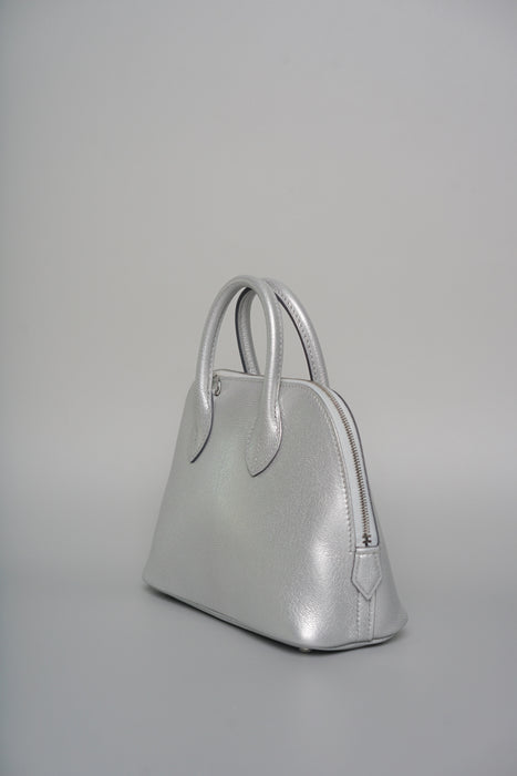 Hermes Mini Bolide in Argente Chevre Phw