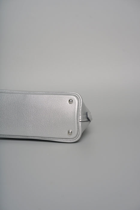 Hermes Mini Bolide in Argente Chevre Phw