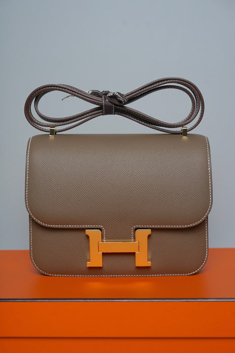 Hermes Constance 18 in Etoupe Epsom Ghw (Brand New)