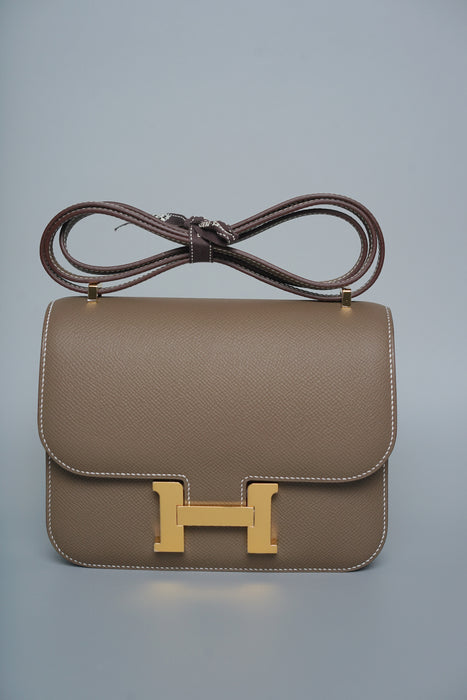 Hermes Constance 18 in Etoupe Epsom Ghw (Brand New)