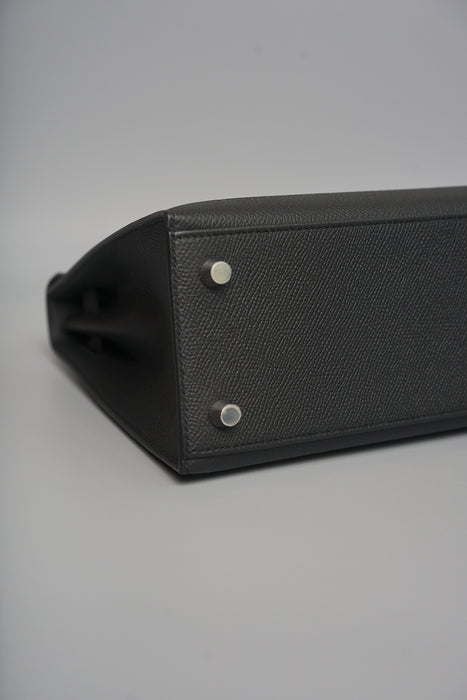 Hermes Kelly 25 Sellier in Black Epsom Phw (Brand New)
