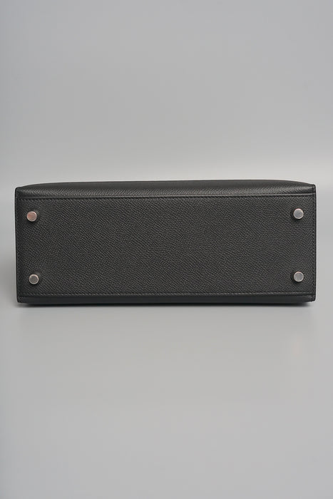 Hermes Kelly 25 Sellier in Black Epsom Phw (Brand New)