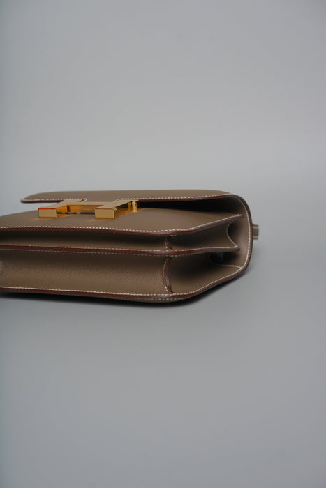 Hermes Constance 18 in Etoupe Epsom Ghw (Brand New)