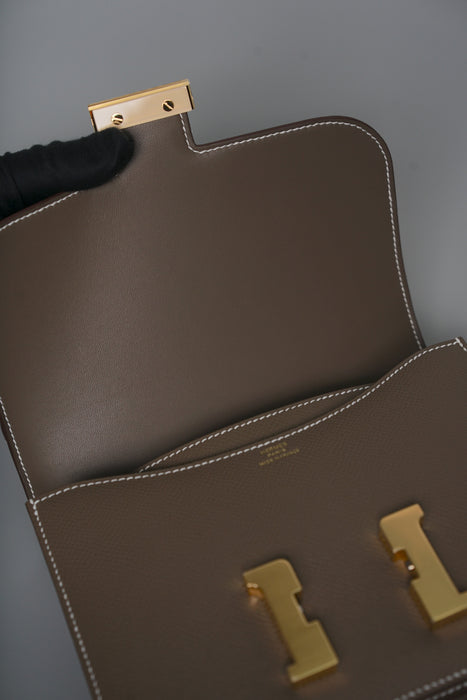 Hermes Constance 18 in Etoupe Epsom Ghw (Brand New)