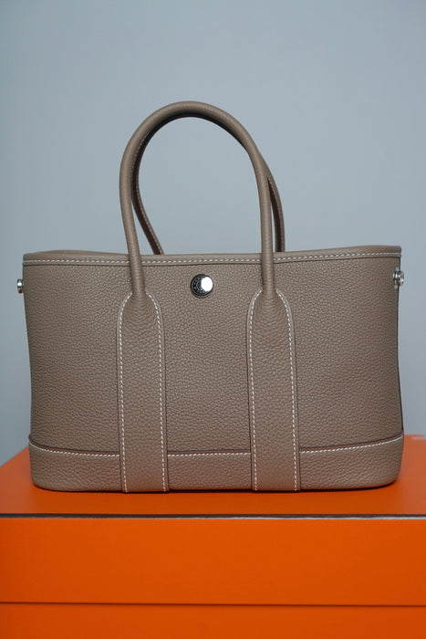 Hermes Mini Garden Party 23 in Etoupe Togo Phw (Brand New)