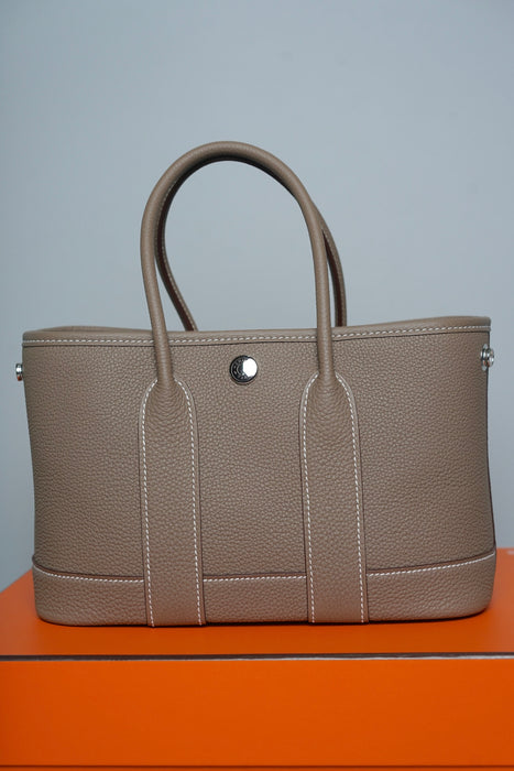 Hermes Mini Garden Party 23 in Etoupe Togo Phw (Brand New)