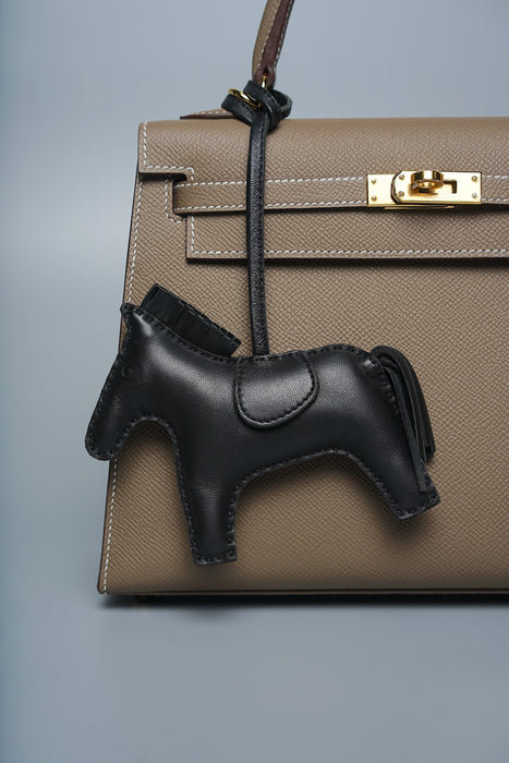 Hermes Rodeo MM Charm in Noir