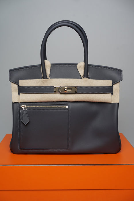 Hermes Birkin 30 in Colormatic Ardoise Swift Permabrass (Brand New)