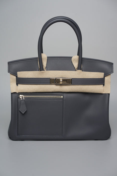 Hermes Birkin 30 in Colormatic Ardoise Swift Permabrass (Brand New)