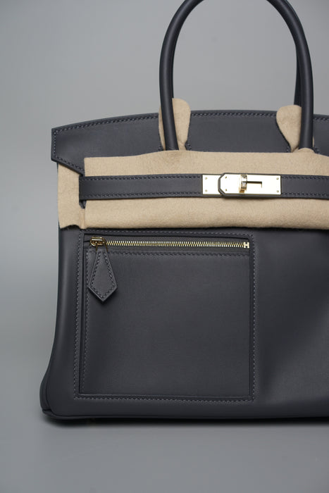 Hermes Birkin 30 in Colormatic Ardoise Swift Permabrass (Brand New)