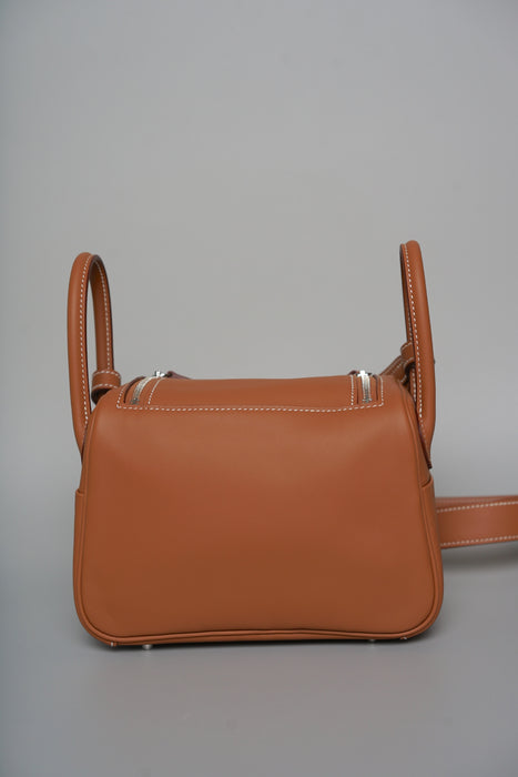 Hermes Mini Lindy in Gold Swift Electrum (Brand New)