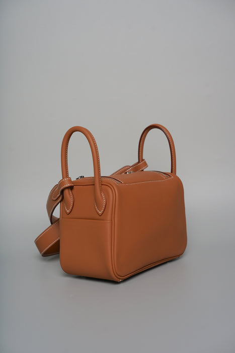 Hermes Mini Lindy in Gold Swift Electrum (Brand New)