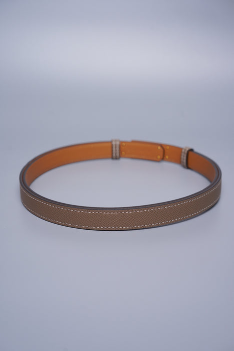 Hermes Kelly 18 Belt in Etoupe Rghw (Brand New)