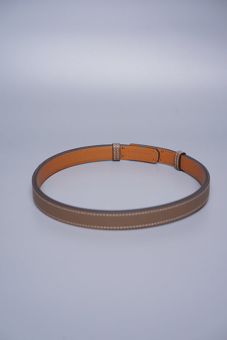 Hermes Kelly 18 Belt in Etoupe Rghw (Brand New)