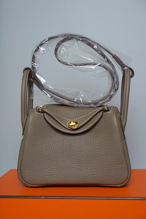 Hermes Mini Lindy in Etoupe Ghw (Brand New)