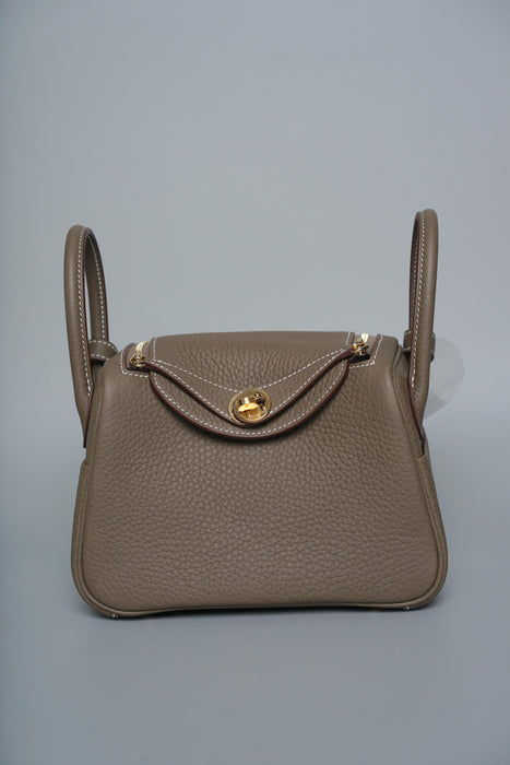 Hermes Mini Lindy in Etoupe Ghw (Brand New)