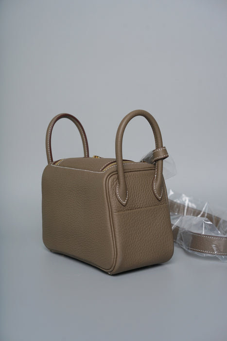 Hermes Mini Lindy in Etoupe Ghw (Brand New)