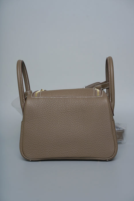 Hermes Mini Lindy in Etoupe Ghw (Brand New)