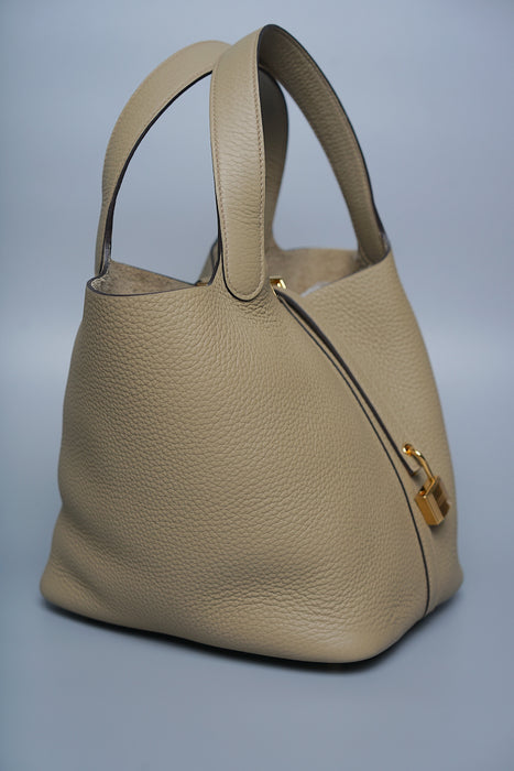 Hermes Picotin 22 in Beige Marfa Ghw (Brand New)