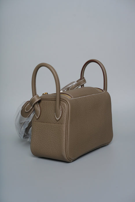 Hermes Mini Lindy in Etoupe Ghw (Brand New)