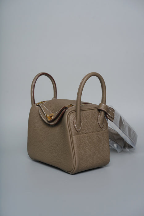 Hermes Mini Lindy in Etoupe Ghw (Brand New)