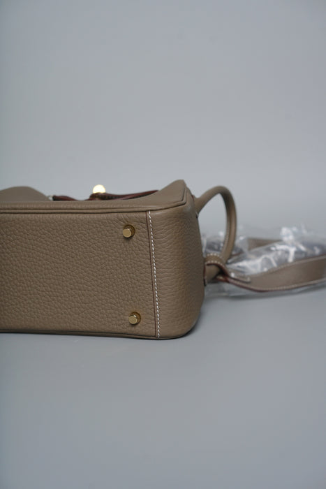 Hermes Mini Lindy in Etoupe Ghw (Brand New)