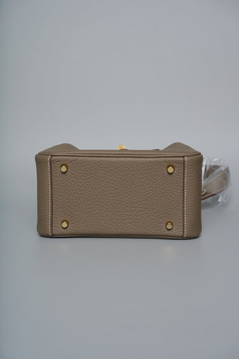 Hermes Mini Lindy in Etoupe Ghw (Brand New)