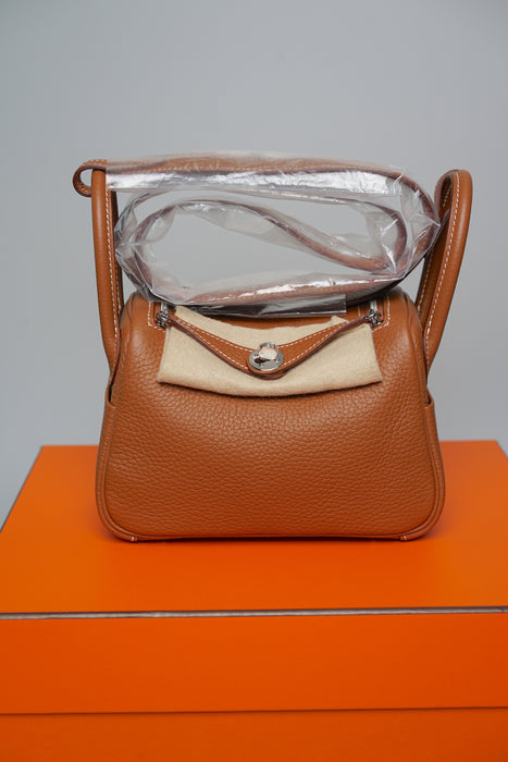 Hermes Mini Lindy in Gold Phw (Brand New)
