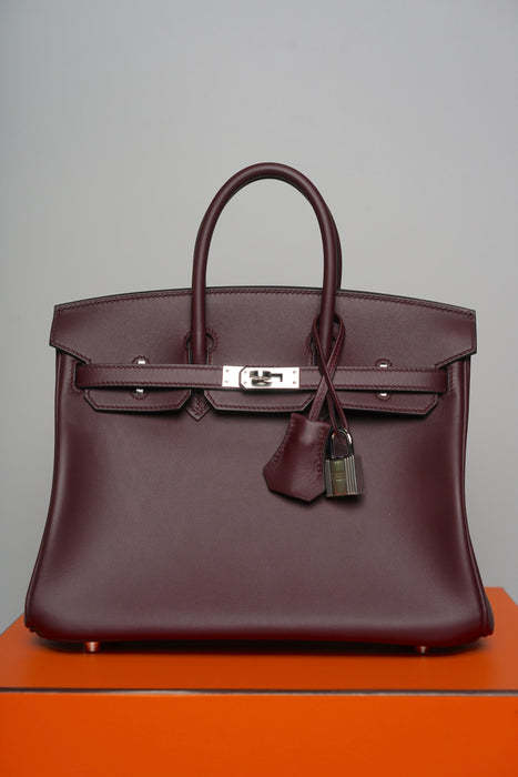 Hermes Birkin 25 in Prune Swift Phw (Brand New)