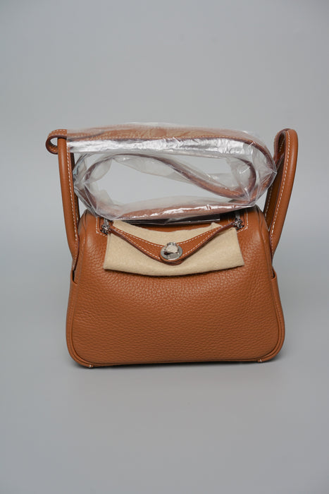 Hermes Mini Lindy in Gold Phw (Brand New)
