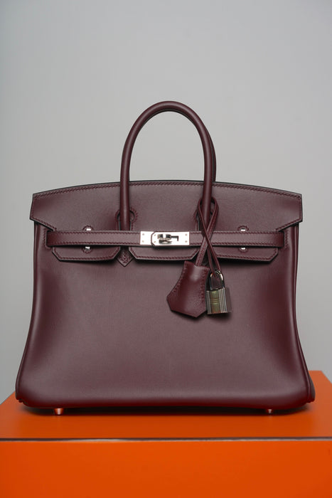Hermes Birkin 25 in Prune Swift Phw (Brand New)