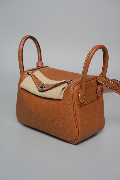 Hermes Mini Lindy in Gold Phw (Brand New)