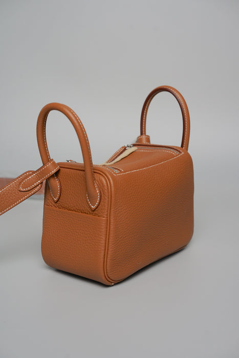 Hermes Mini Lindy in Gold Phw (Brand New)