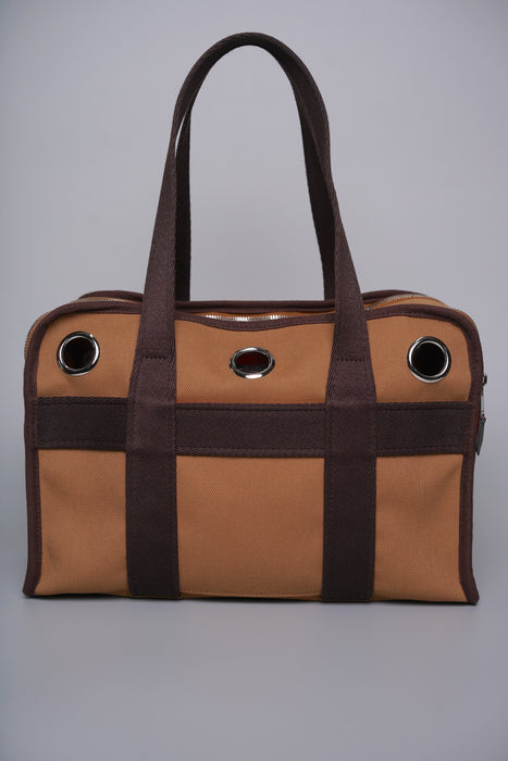Hermes Carrying Bag for Dogs in Fauve / Feu interior (Brand New)