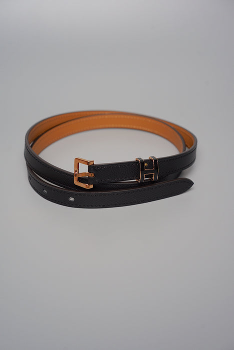 Hermes Pop H Belt in Noir Rghw