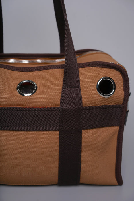 Hermes Carrying Bag for Dogs in Fauve / Feu interior (Brand New)