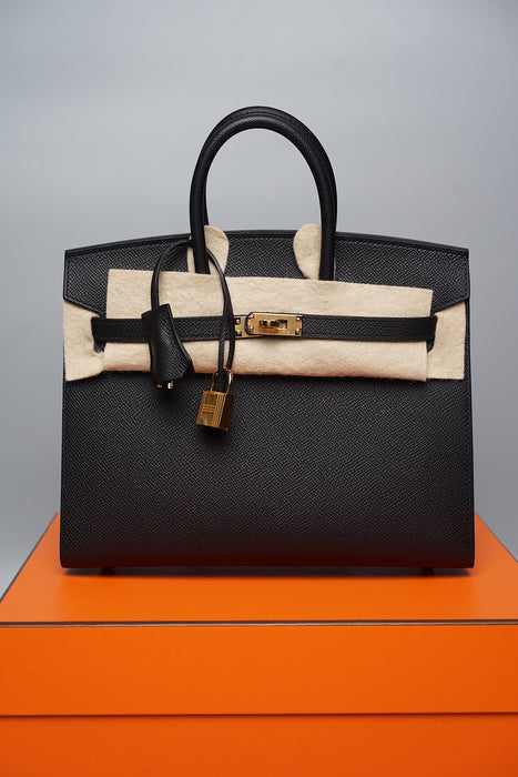 Hermes Birkin 25 Sellier in Black Ghw (Brand New)