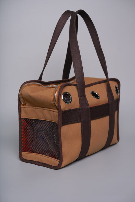 Hermes Carrying Bag for Dogs in Fauve / Feu interior (Brand New)