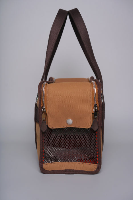 Hermes Carrying Bag for Dogs in Fauve / Feu interior (Brand New)