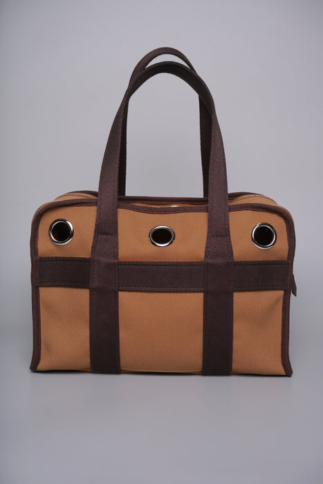 Hermes Carrying Bag for Dogs in Fauve / Feu interior (Brand New)