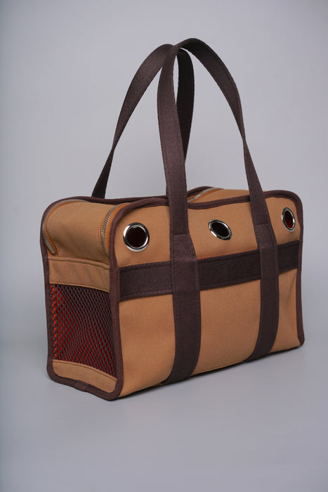 Hermes Carrying Bag for Dogs in Fauve / Feu interior (Brand New)