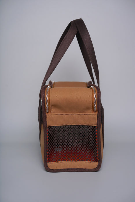 Hermes Carrying Bag for Dogs in Fauve / Feu interior (Brand New)