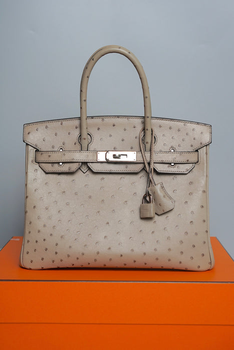 Hermes Birkin 30 in Mousse Ostrich Phw