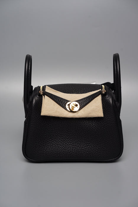 Hermes Mini Lindy in Black Ghw (Brand New)