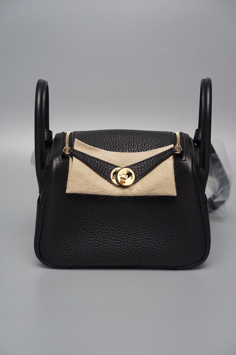 Hermes Mini Lindy in Black Ghw (Brand New)