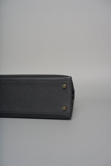 Hermes Kelly 25 in Black Epsom Ghw (Brand New)