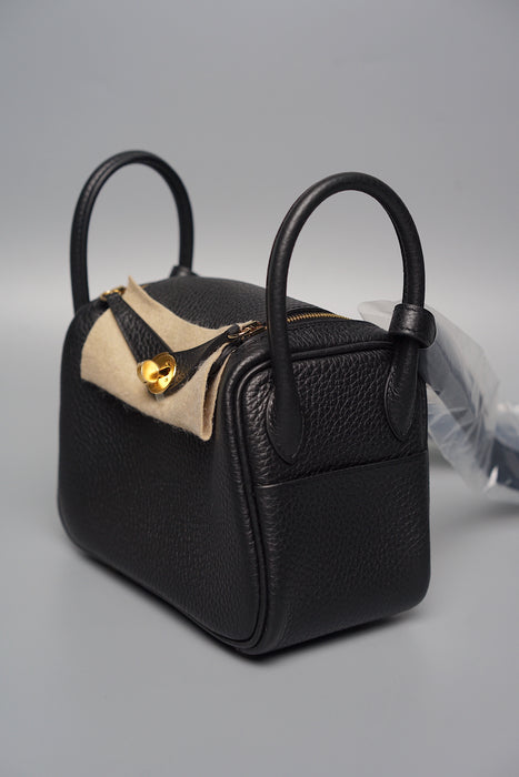 Hermes Mini Lindy in Black Ghw (Brand New)