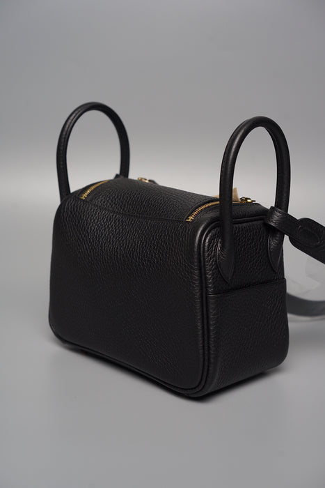 Hermes Mini Lindy in Black Ghw (Brand New)