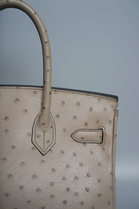 Hermes Birkin 30 in Mousse Ostrich Phw