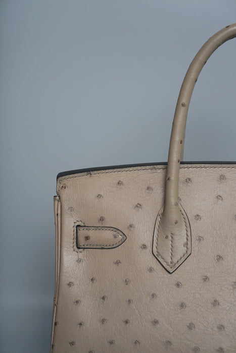Hermes Birkin 30 in Mousse Ostrich Phw